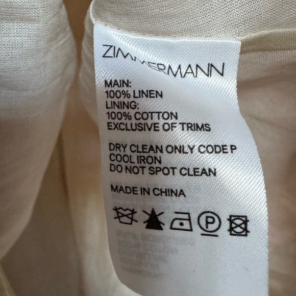 NWT ZIMMERMAN Brighton Ruffle-Neck Dress sherbet 4 - Picture 10 of 13